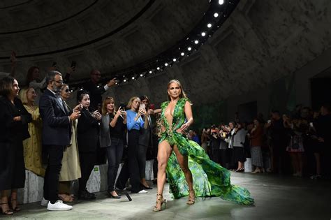 jlo versace dress runway|jennifer lopez green versace dress.